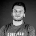 A pixelated portrait of Renaud Gillet